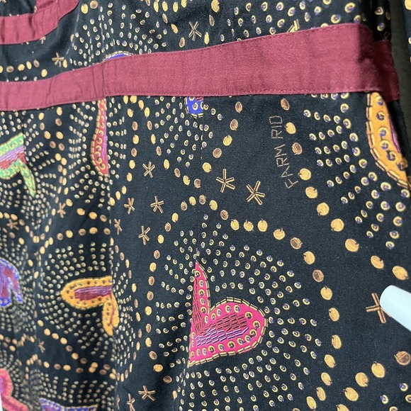 NEW Farm Rio Women Maxi‎ Jumpsuit Medium Black Hearts Deep V Whimsigoth Dark - Picture 7 of 16